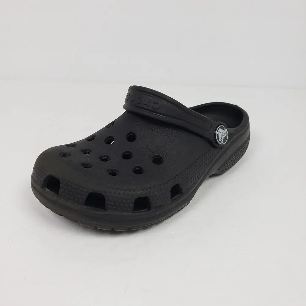 Crocs Classic Toddler Boys Size 12 Black Slip On Casual Clog Shoes